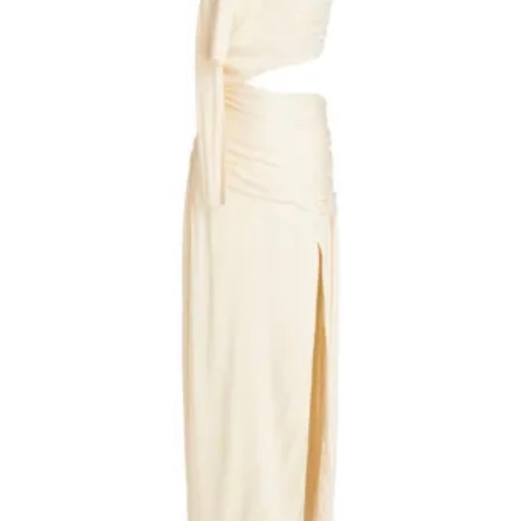 RRP €550 NICHOLAS Fynlee Shift Dress US8 M Crumpled Neck Scarf One Shoulder - Picture 3 of 8